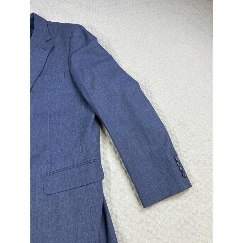 Burberry Porsum Wool Suit Formal Made USA Bullocks 70s 80s | Blue | Size Unknown